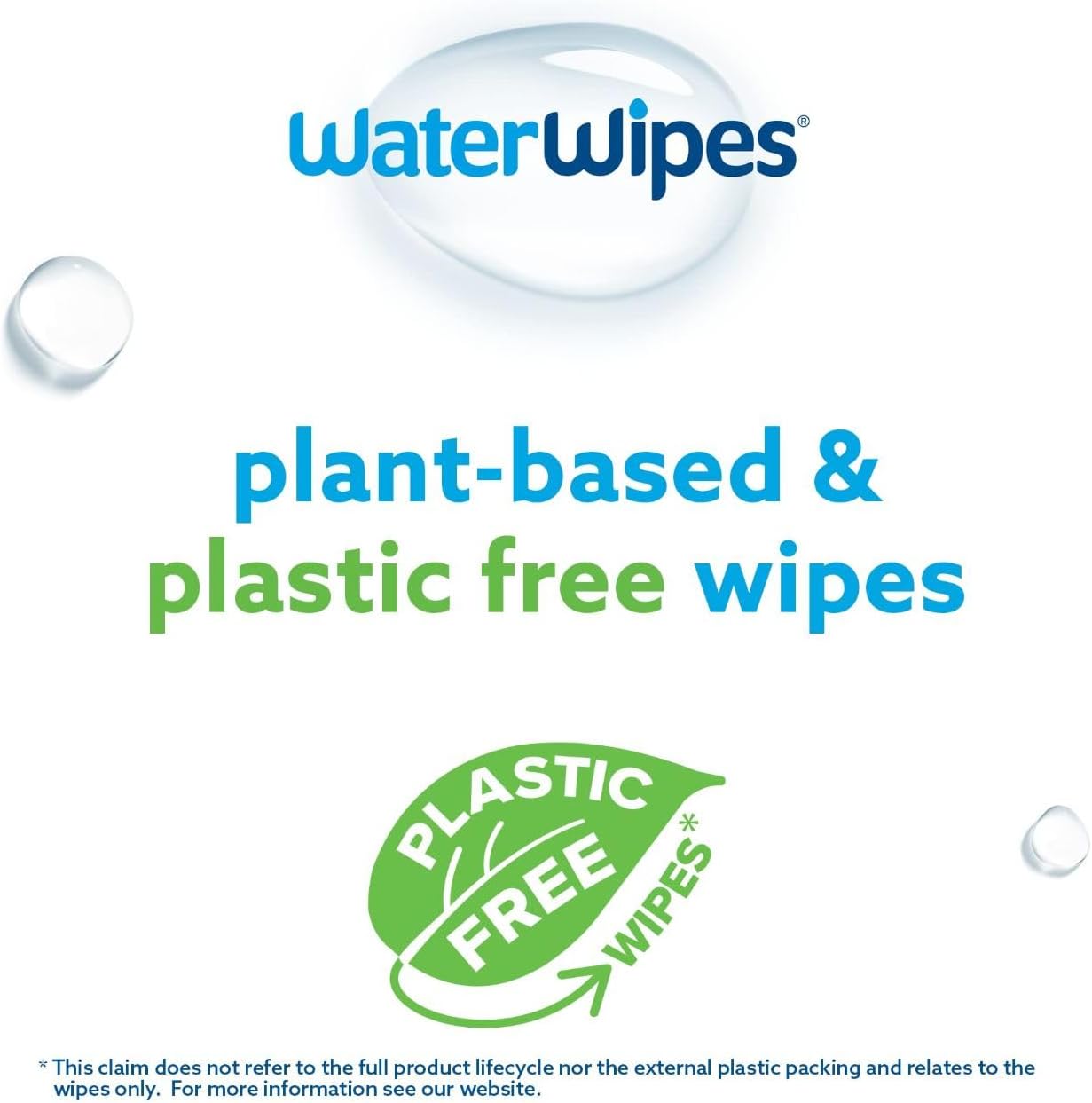 WaterWipes Plastic-Free Original Baby Wipes, 99.9% Water Based Wipes, Unscented & Hypoallergenic for Sensitive Skin, 720 Count (12 packs)