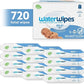 WaterWipes Plastic-Free Original Baby Wipes, 99.9% Water Based Wipes, Unscented & Hypoallergenic for Sensitive Skin, 720 Count (12 packs)